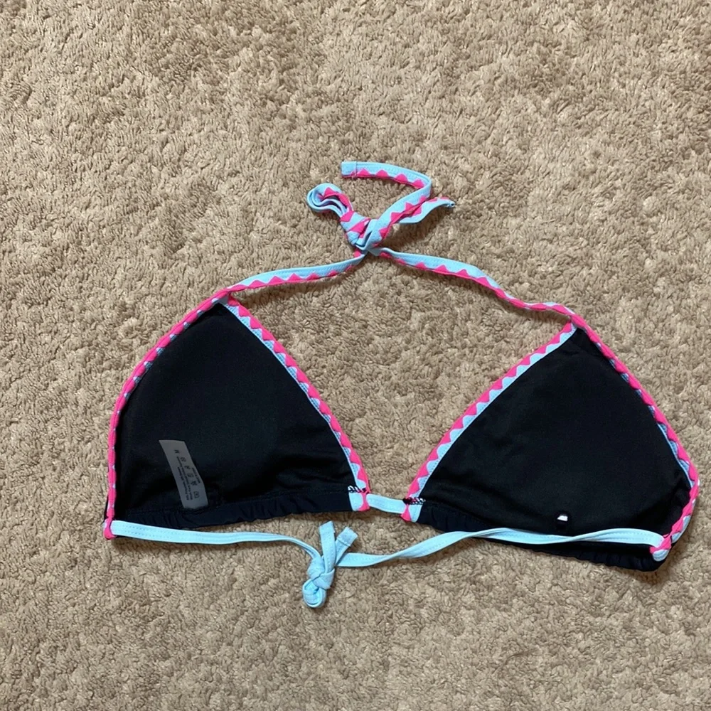 Shein Black Pink Rimmed String Bikini M